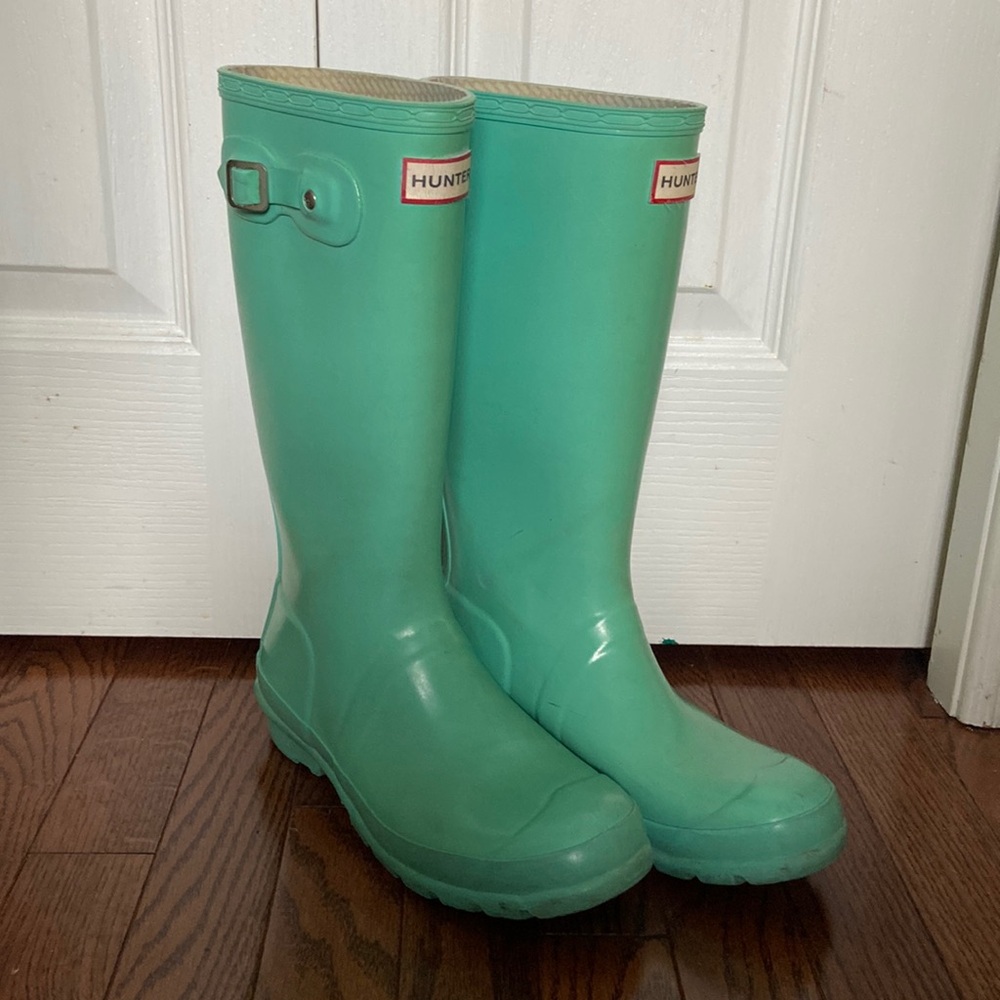 Cute Mint Hunter Boots Gloss